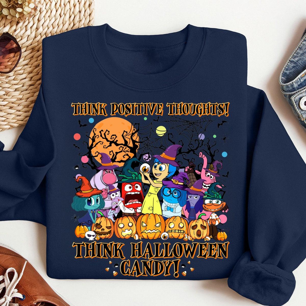 Inside Out Halloween Think Positive Thoughts Shirt 5