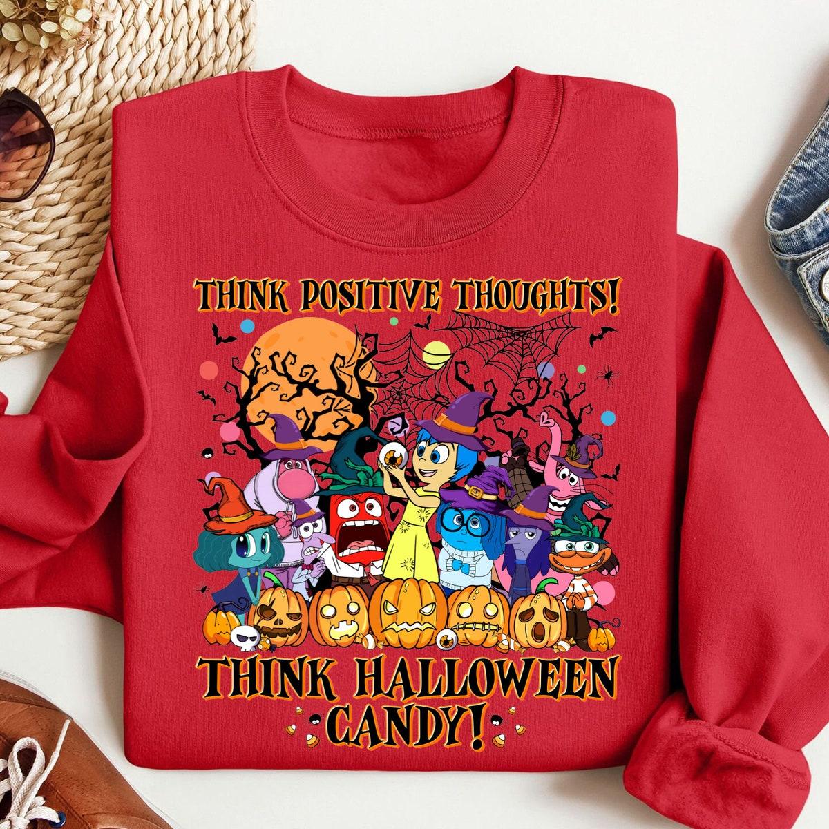 Inside Out Halloween Think Positive Thoughts Shirt 6