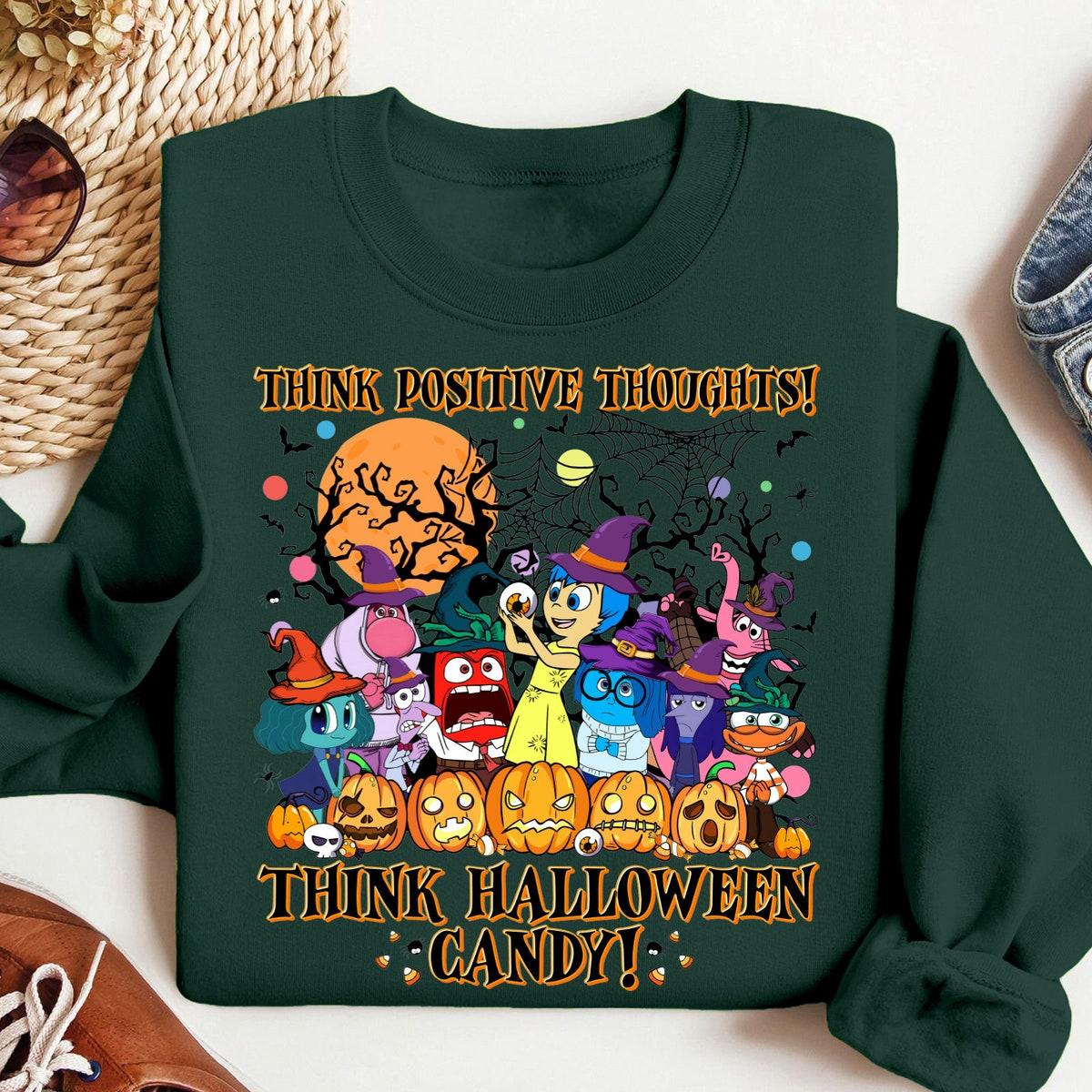 Inside Out Halloween Think Positive Thoughts Shirt 7