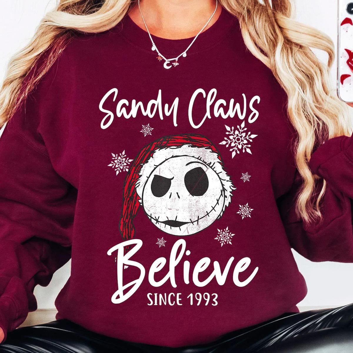 Jack Skellington Sandy Claus Believer Since 1993 Shirt 1