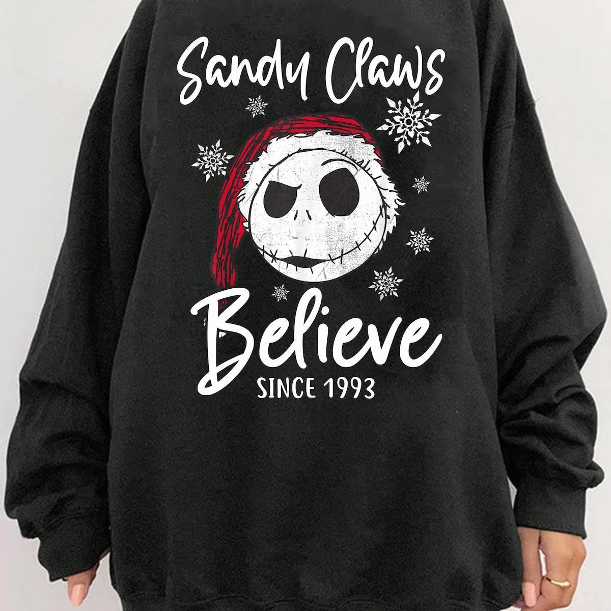 Jack Skellington Sandy Claus Believer Since 1993 Shirt 3