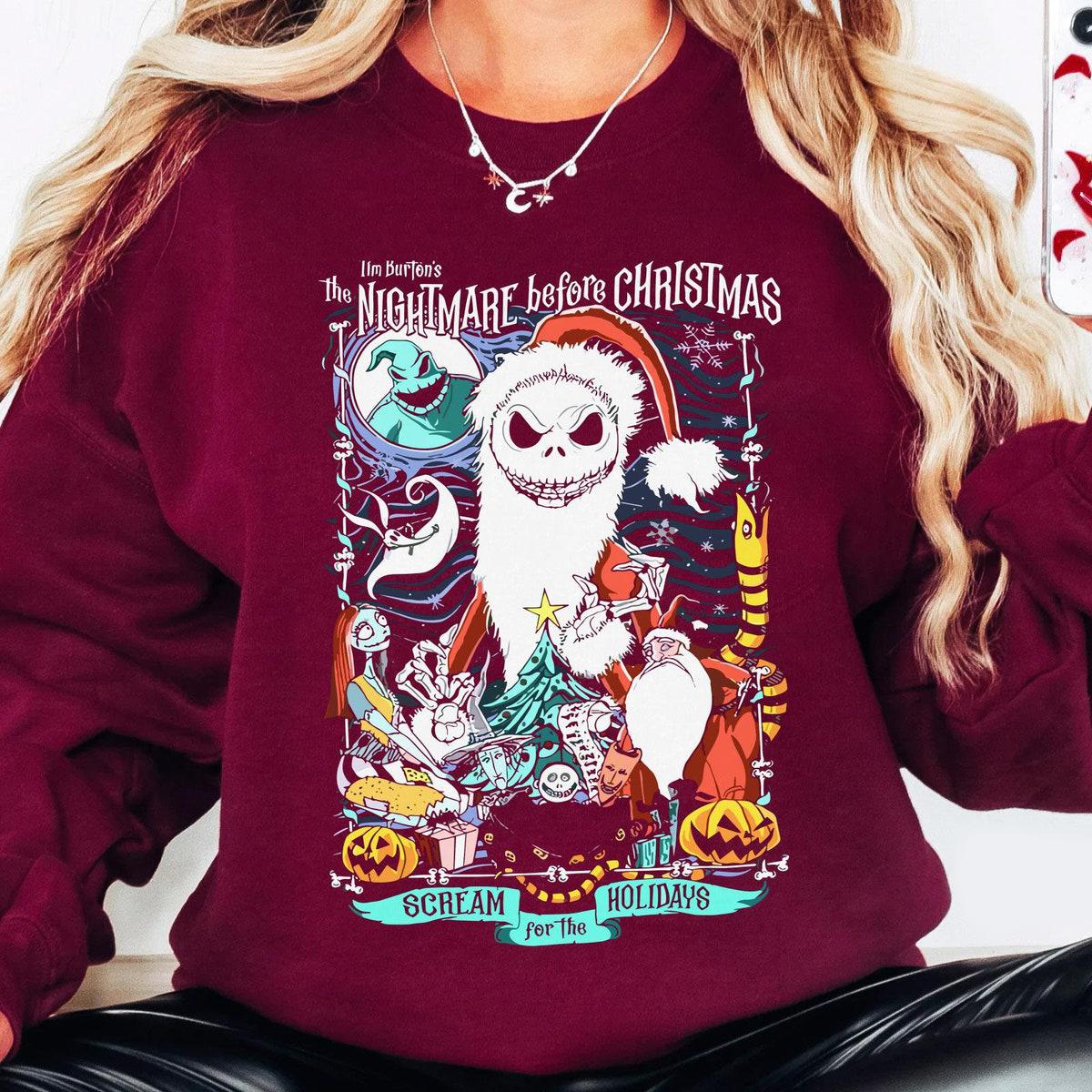 Jack Skellington Santa Tis The Season Shirt 2