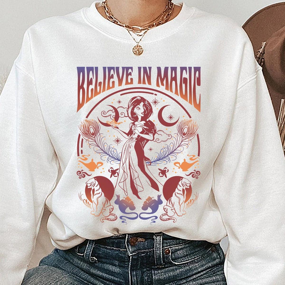 Jasmine Princess Believe In Magic Retro Aladdin Disney Shirt 1