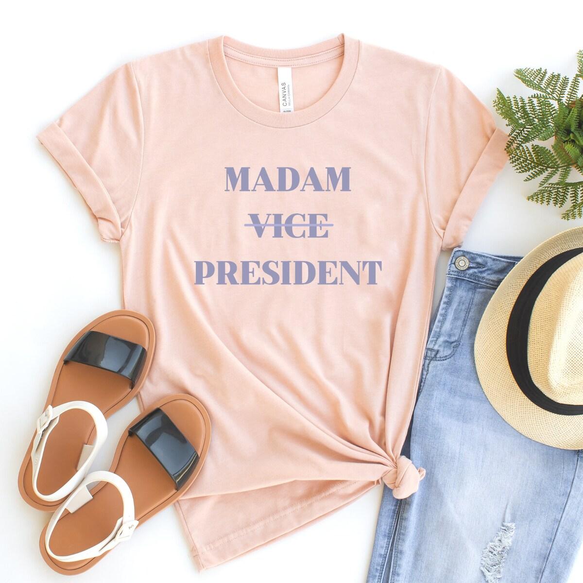 Kamala Harris 2024 Madam Vice President Shirt Anti trump Gift For Democrat Tee 2