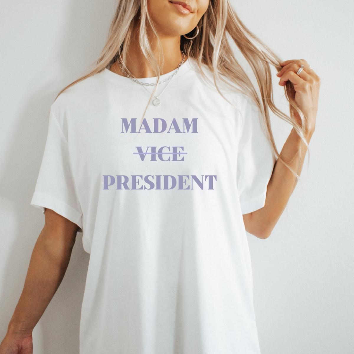 Kamala Harris 2024 Madam Vice President Shirt Anti trump Gift For Democrat Tee 3