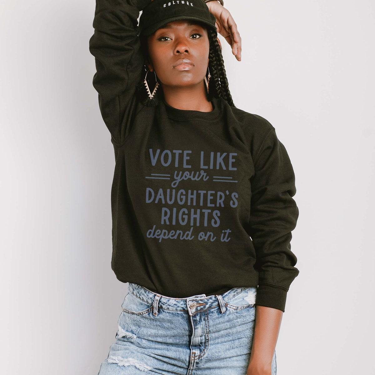 Kamala Harris Vote Like Your Daughter's Rights Depend On It Election Shirt 3