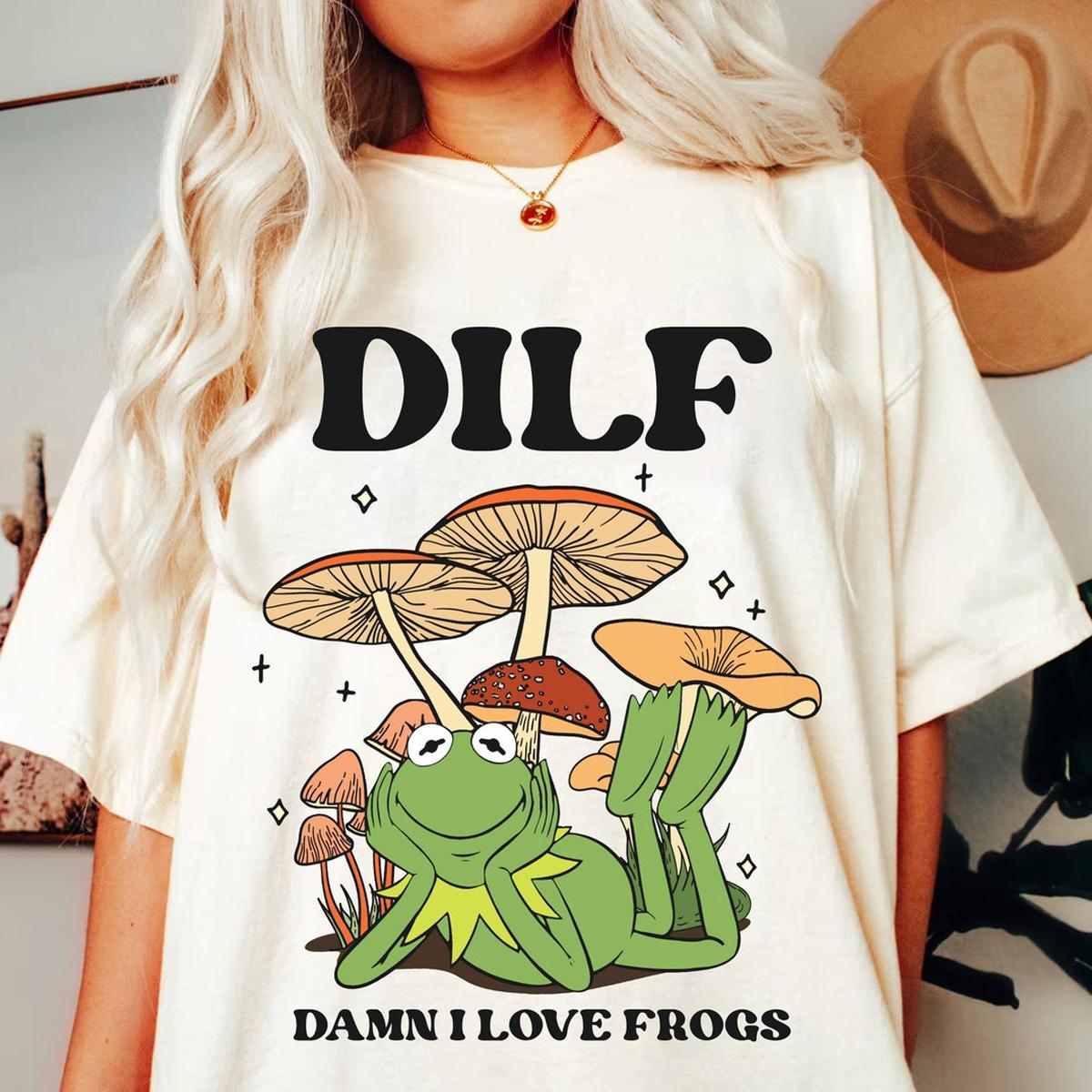 Kermit The Frog Dilf I Love Frog Muppet Show Shirt 1