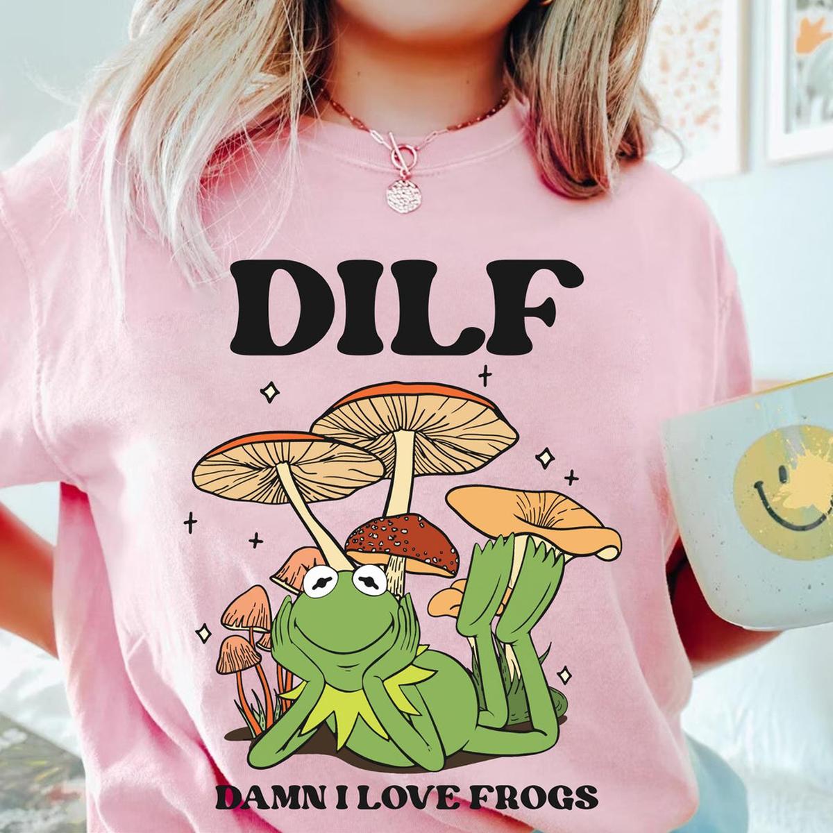 Kermit The Frog Dilf I Love Frog Muppet Show Shirt 3