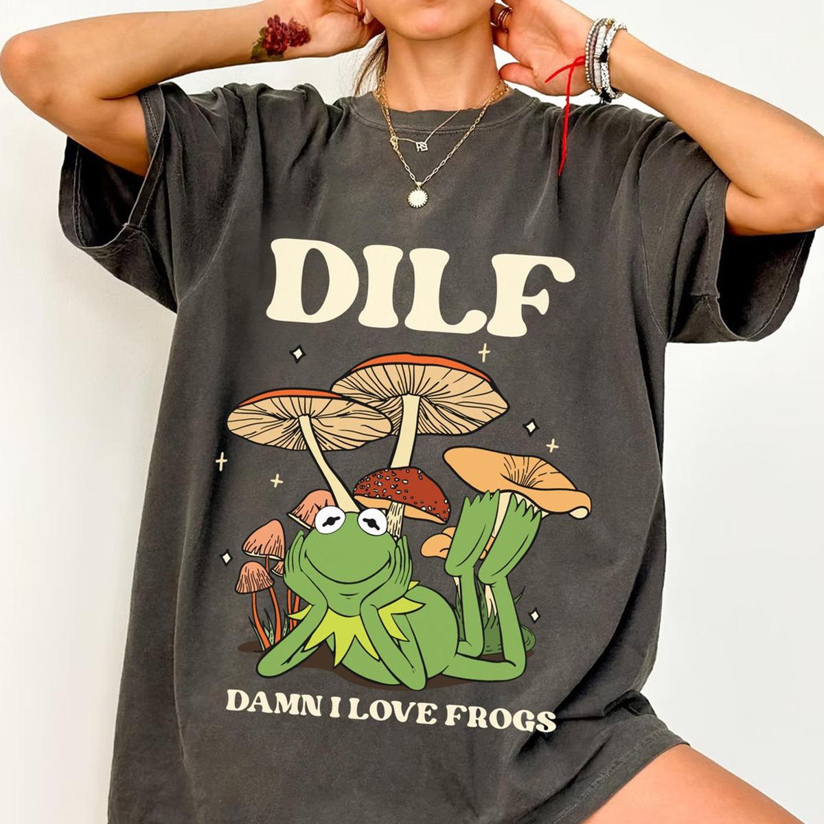 Kermit The Frog Dilf I Love Frog Muppet Show Shirt 7