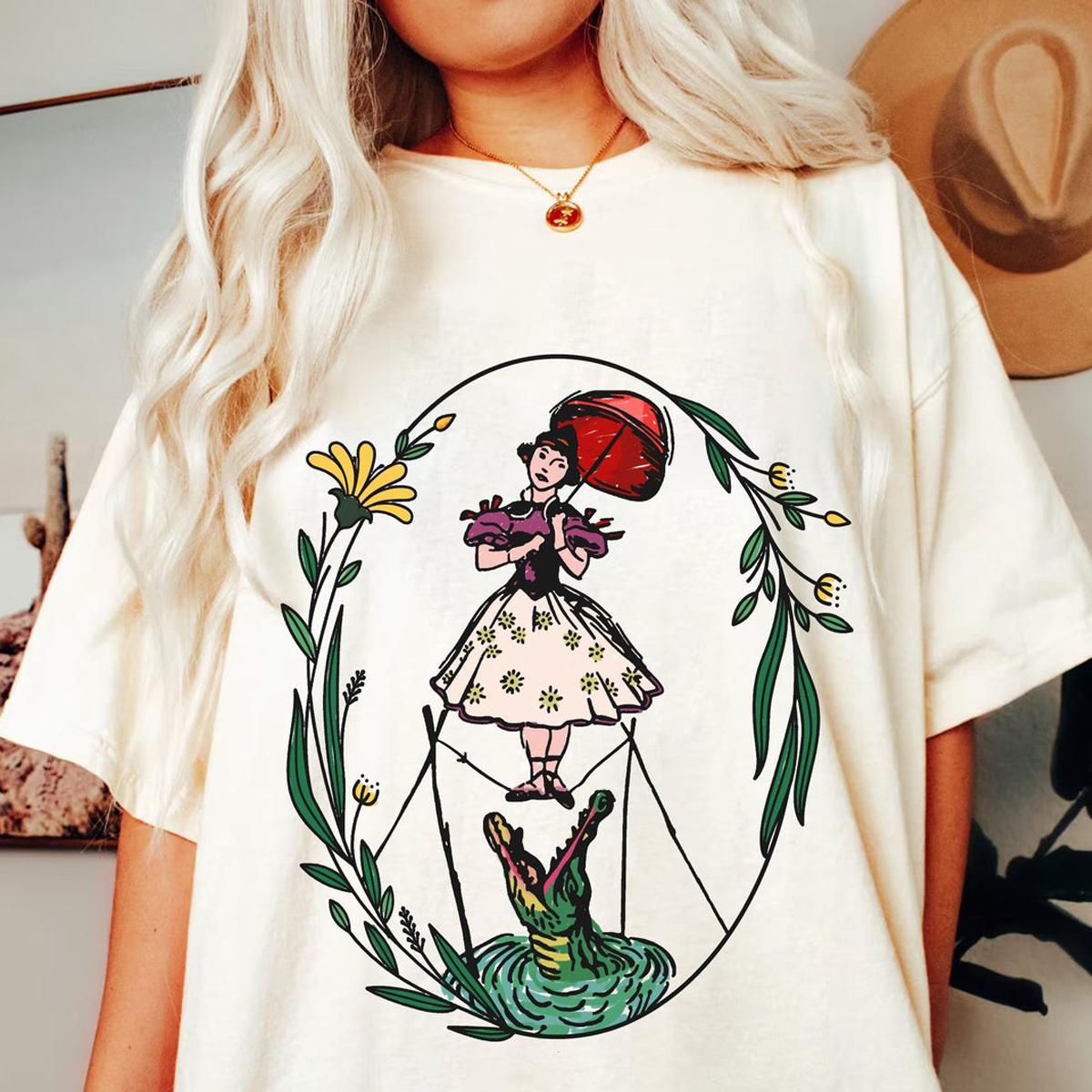 Lady On Tightrope Girl Floral The Haunted Mansion Shirt 1