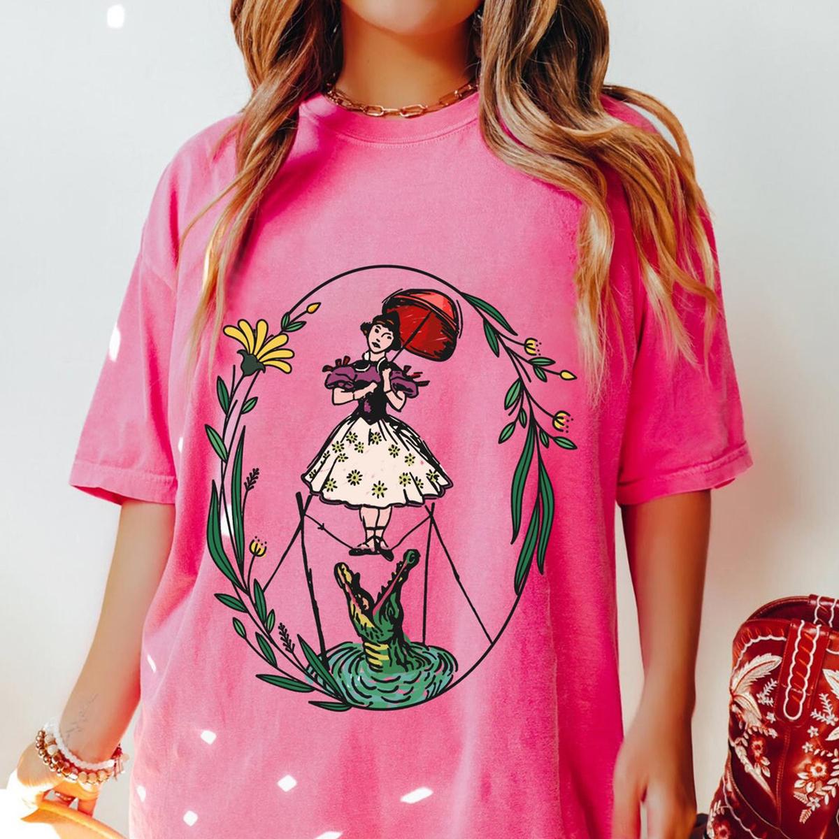 Lady On Tightrope Girl Floral The Haunted Mansion Shirt 4