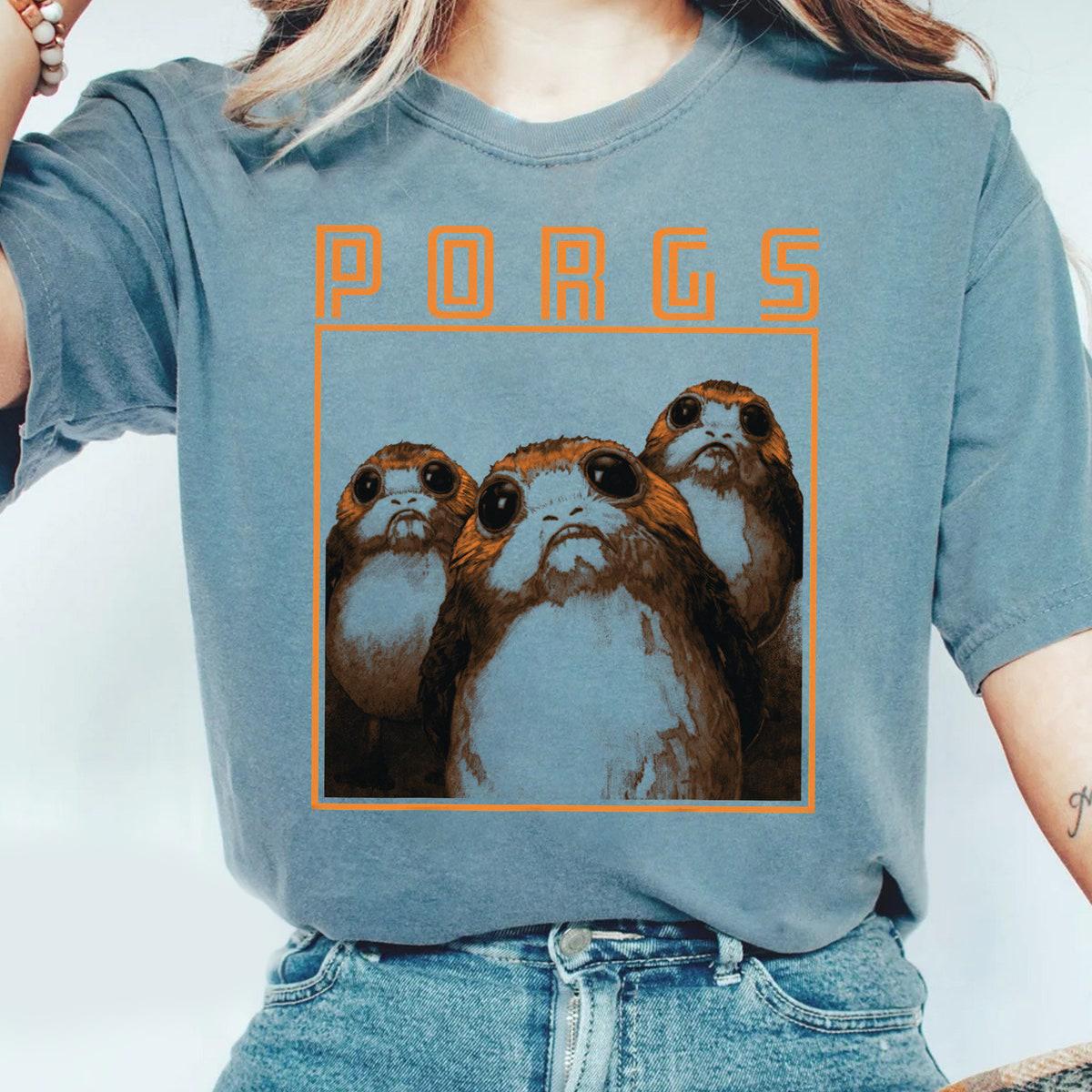 Last Jedi Porgs Orange Lines Star Wars Shirt 2