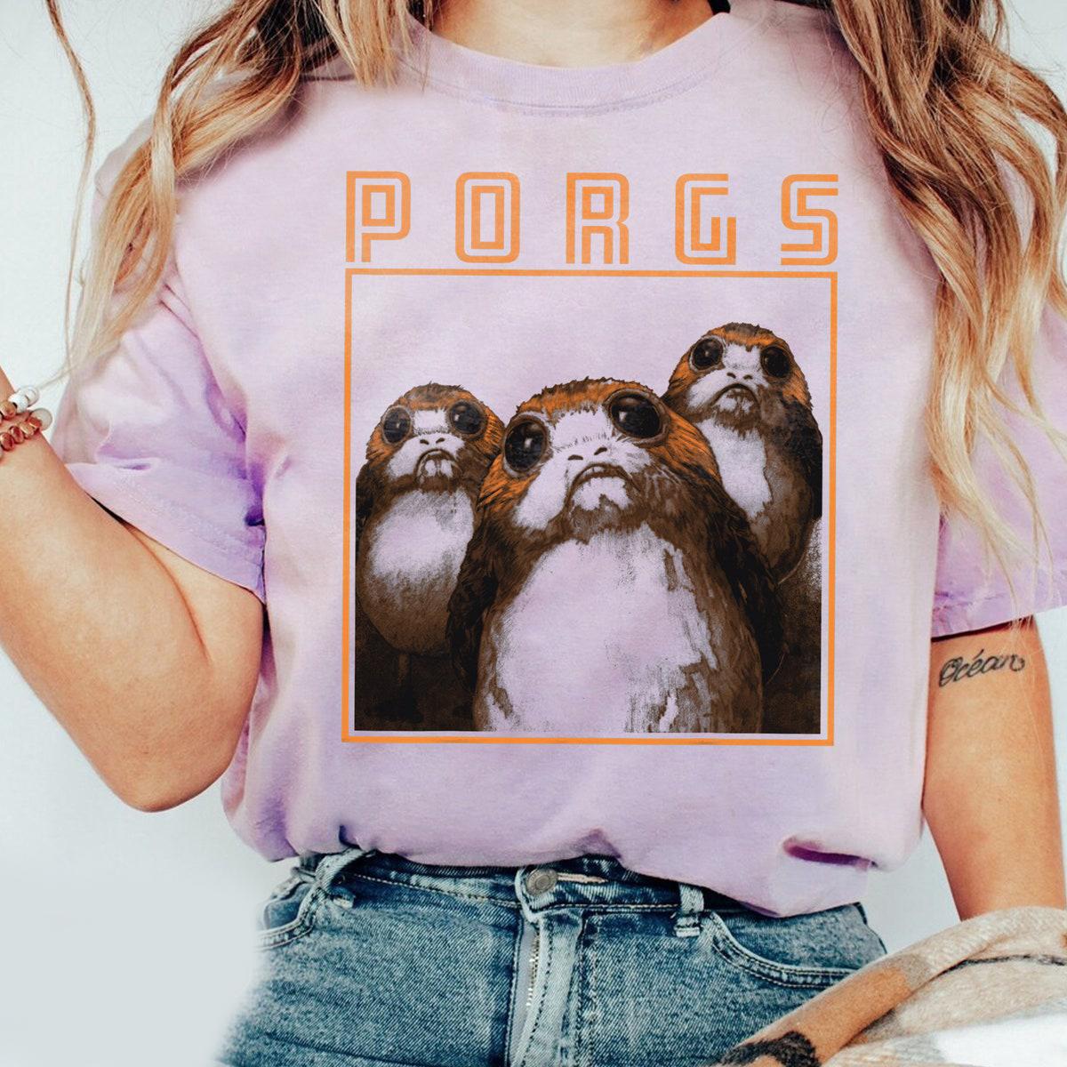 Last Jedi Porgs Orange Lines Star Wars Shirt 3