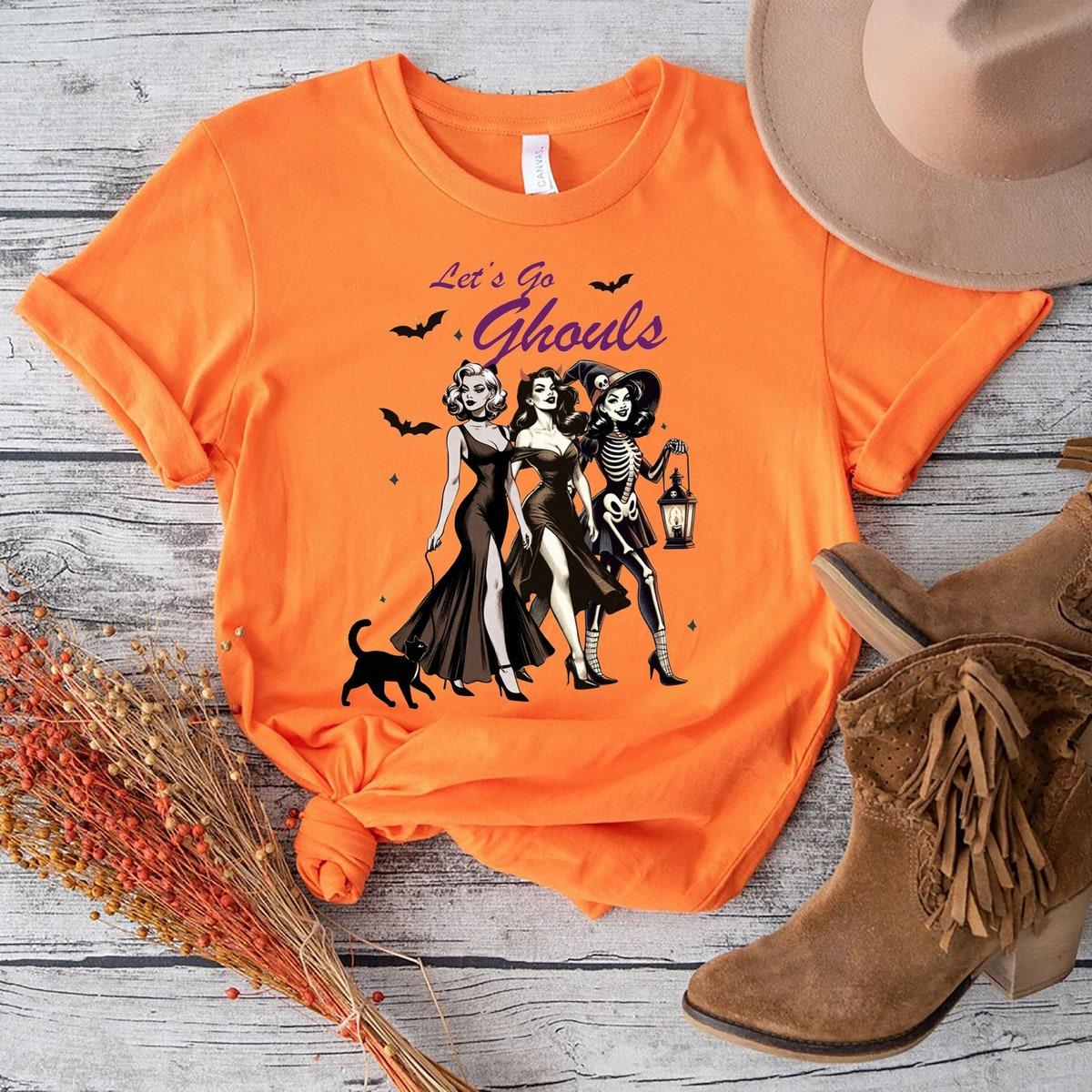 Let's Go Ghouls Halloween Trick or treat Trio Shirt 2