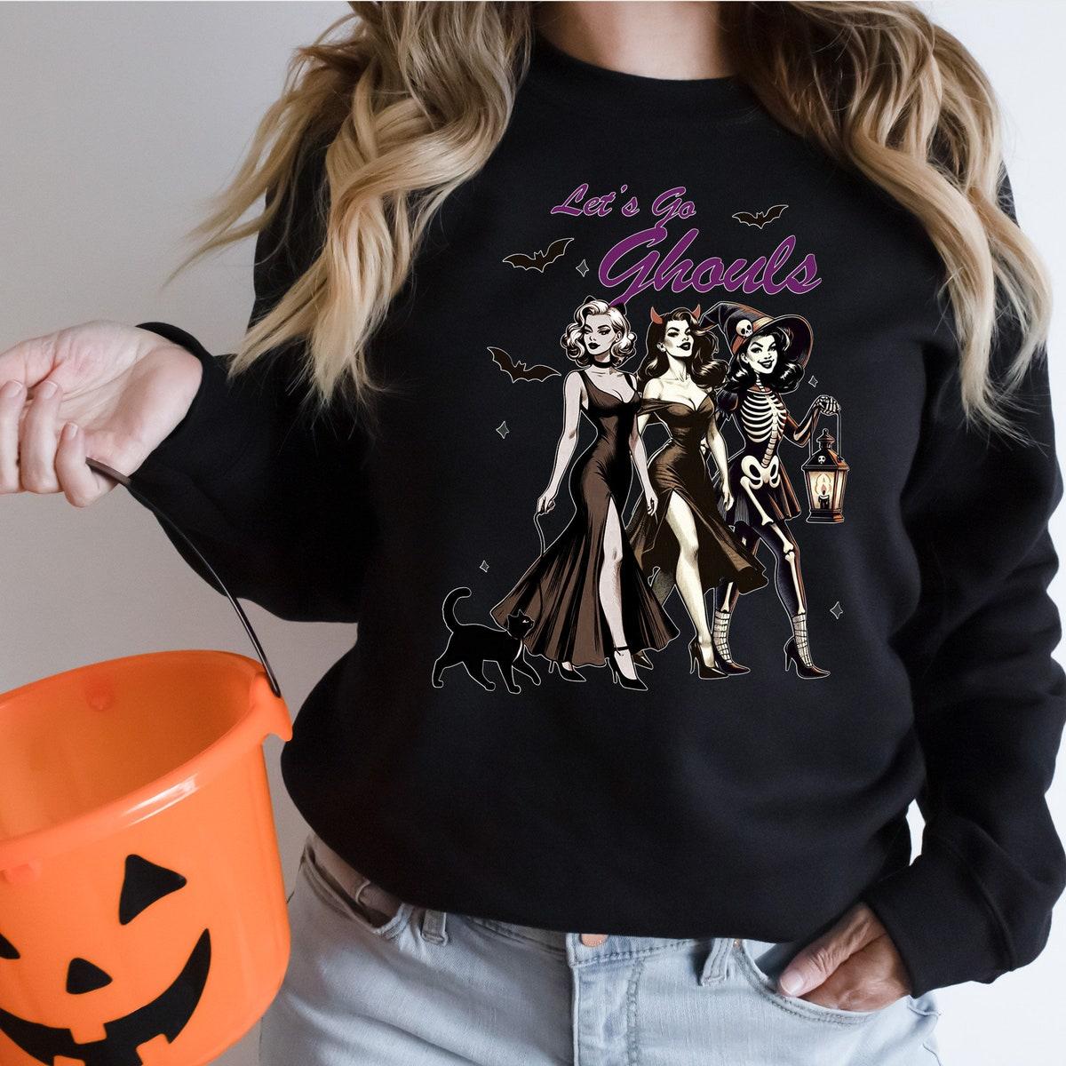 Let's Go Ghouls Halloween Trick or treat Trio Shirt 5