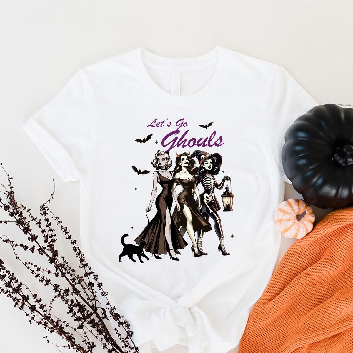 Let's Go Ghouls Halloween Trick or treat Trio Shirt 6