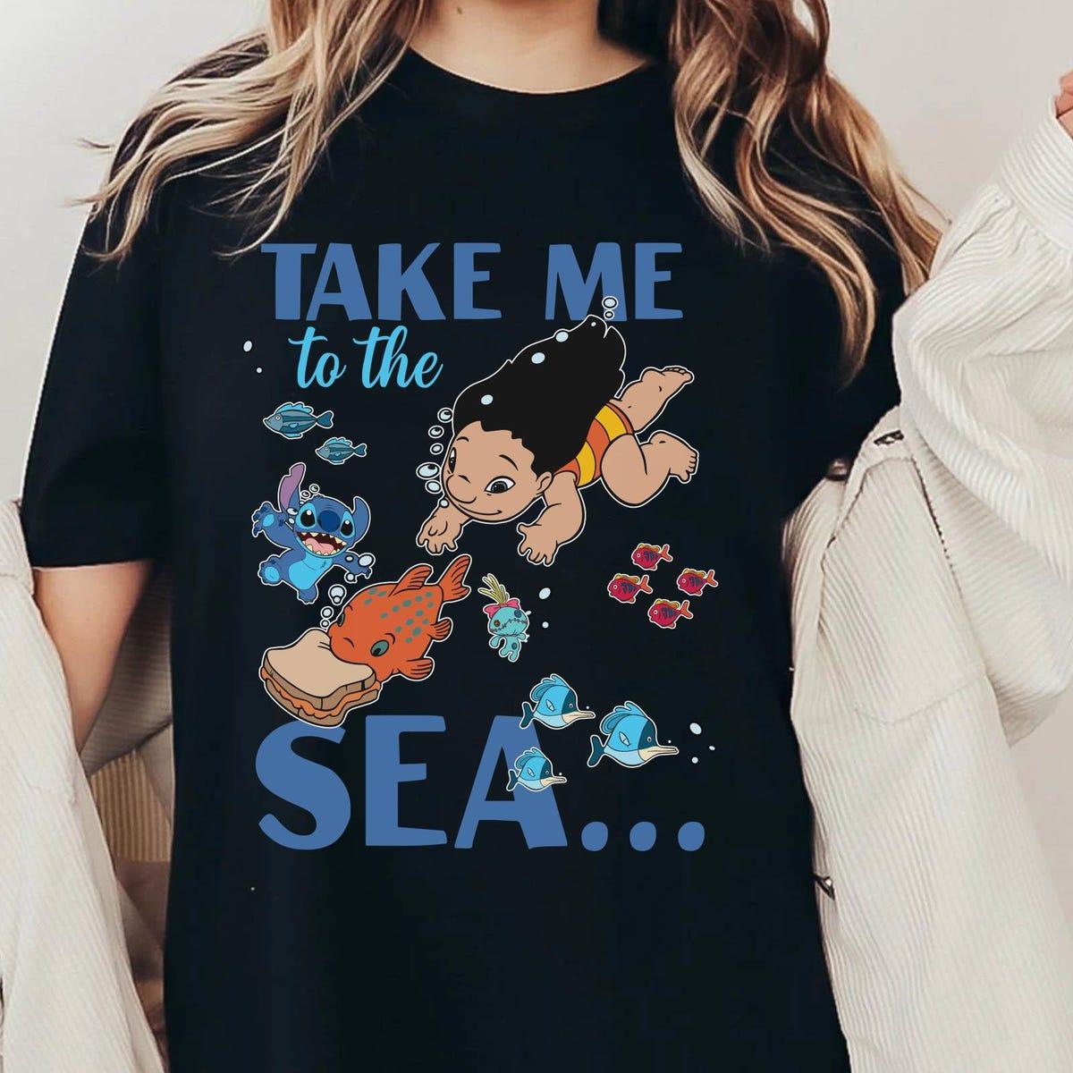 Lilo And Stitch Pudge Fish Take Me To The Sea Disney Stitch Friends Shirt 1