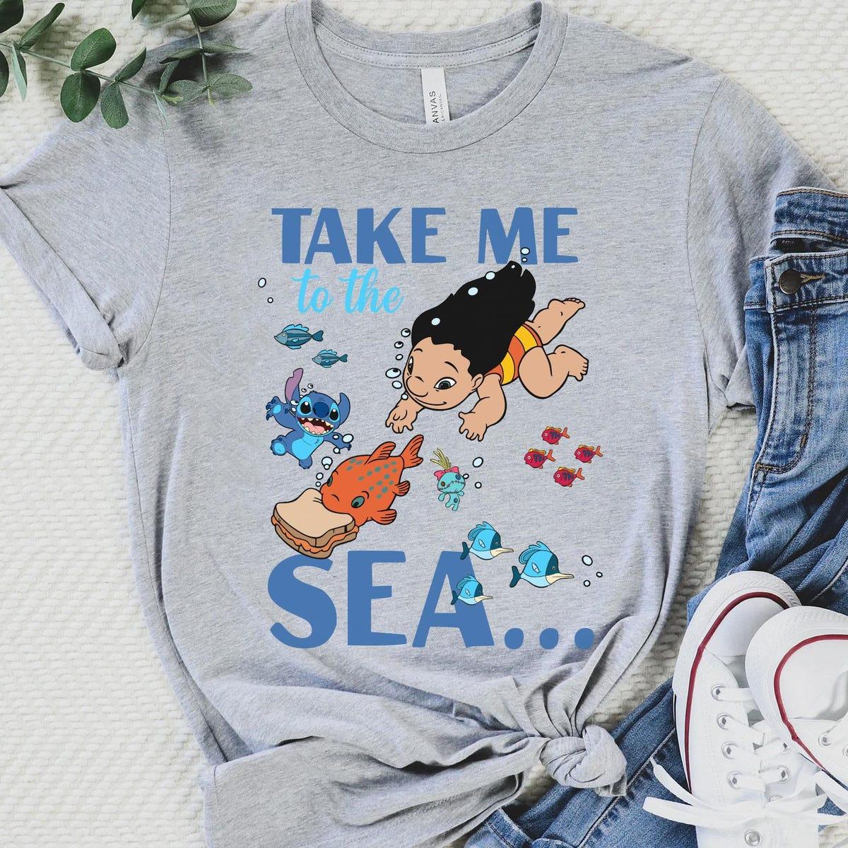 Lilo And Stitch Pudge Fish Take Me To The Sea Disney Stitch Friends Shirt 3