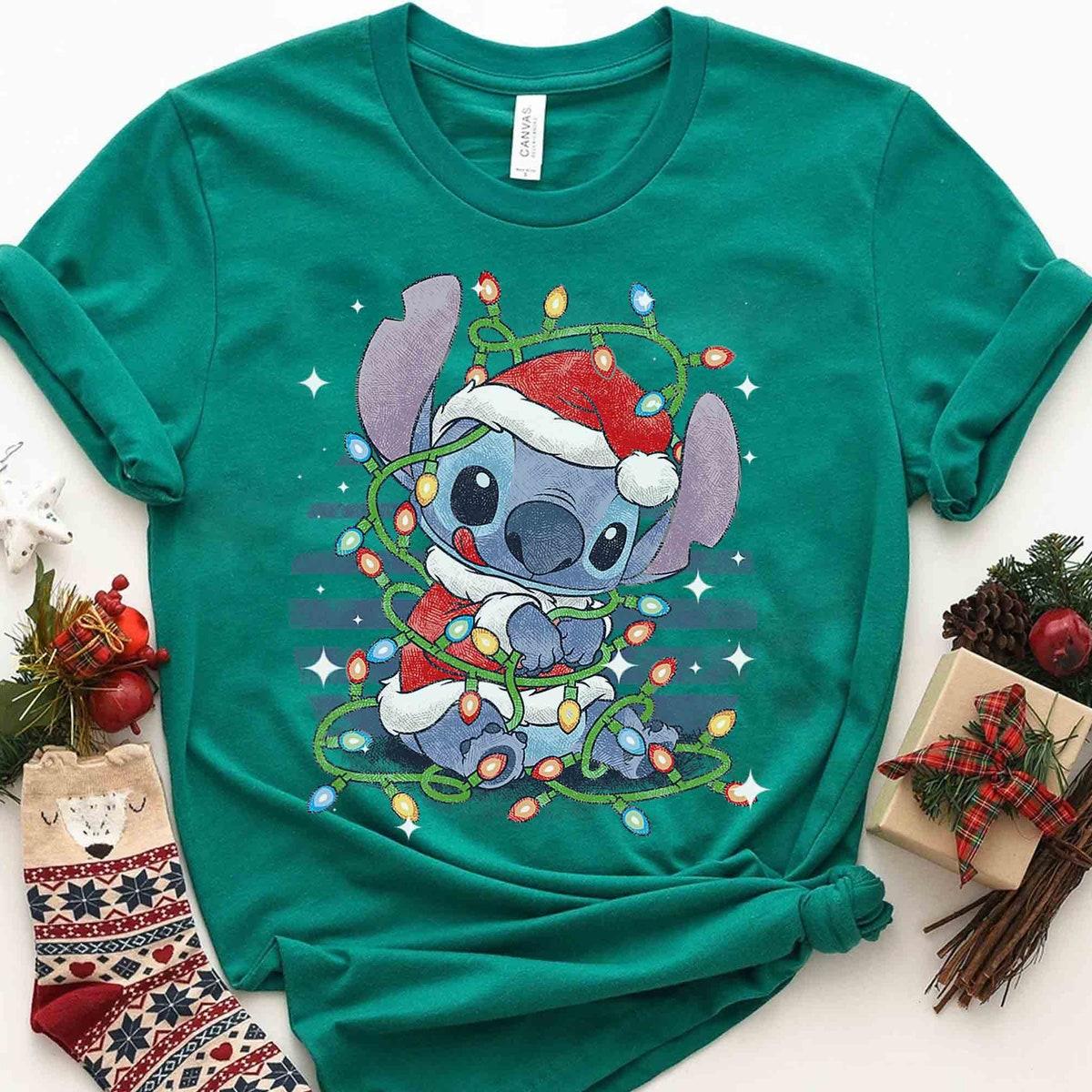 Lilo Stitch Xmas Light Shirt 2