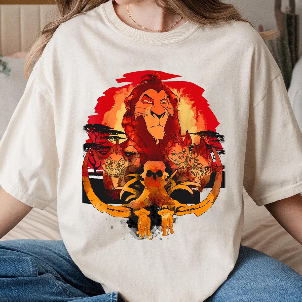 Lion King Scar And Hyenas In Elephant Graveyard Shirt 1