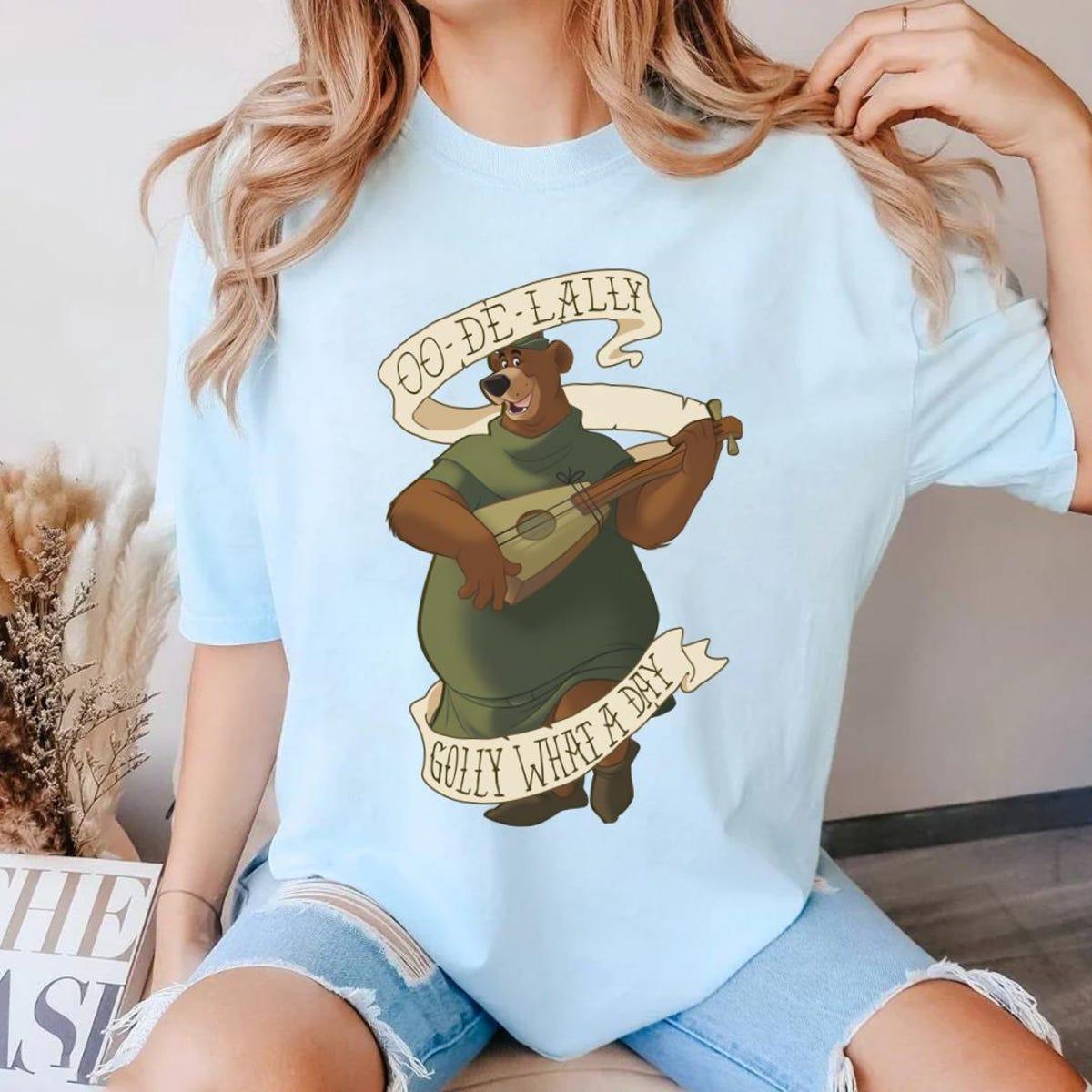 Little John Bear Plays Guitar Oo De Lally Golly What A Day Shirt 5