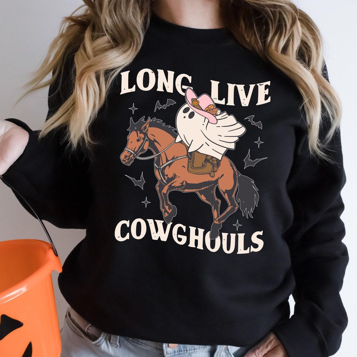 Long Live Cowghouls Halloween Ladies Shirt 5