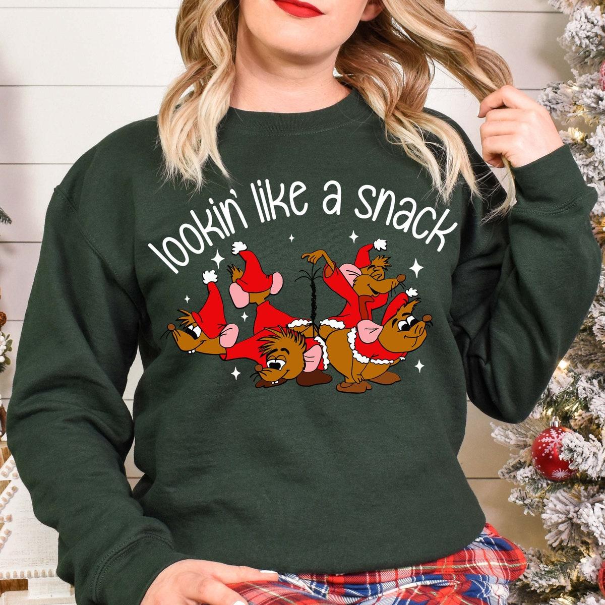 Lookin' Like A Snack Gus gus And Jaq Christmas Shirt 3