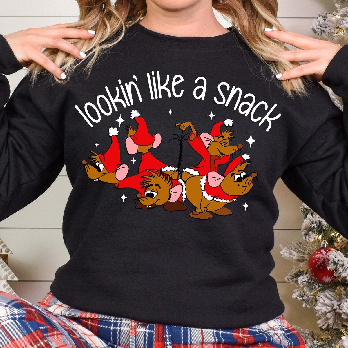 Lookin' Like A Snack Gus gus And Jaq Christmas Shirt 4