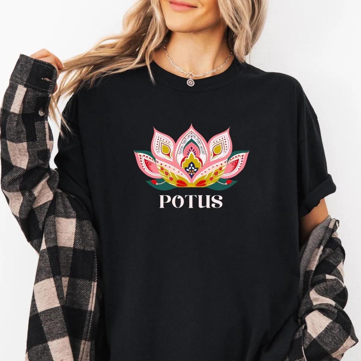 Lotus for POTUS Shirt Kamala Harris 2024 Tee 1