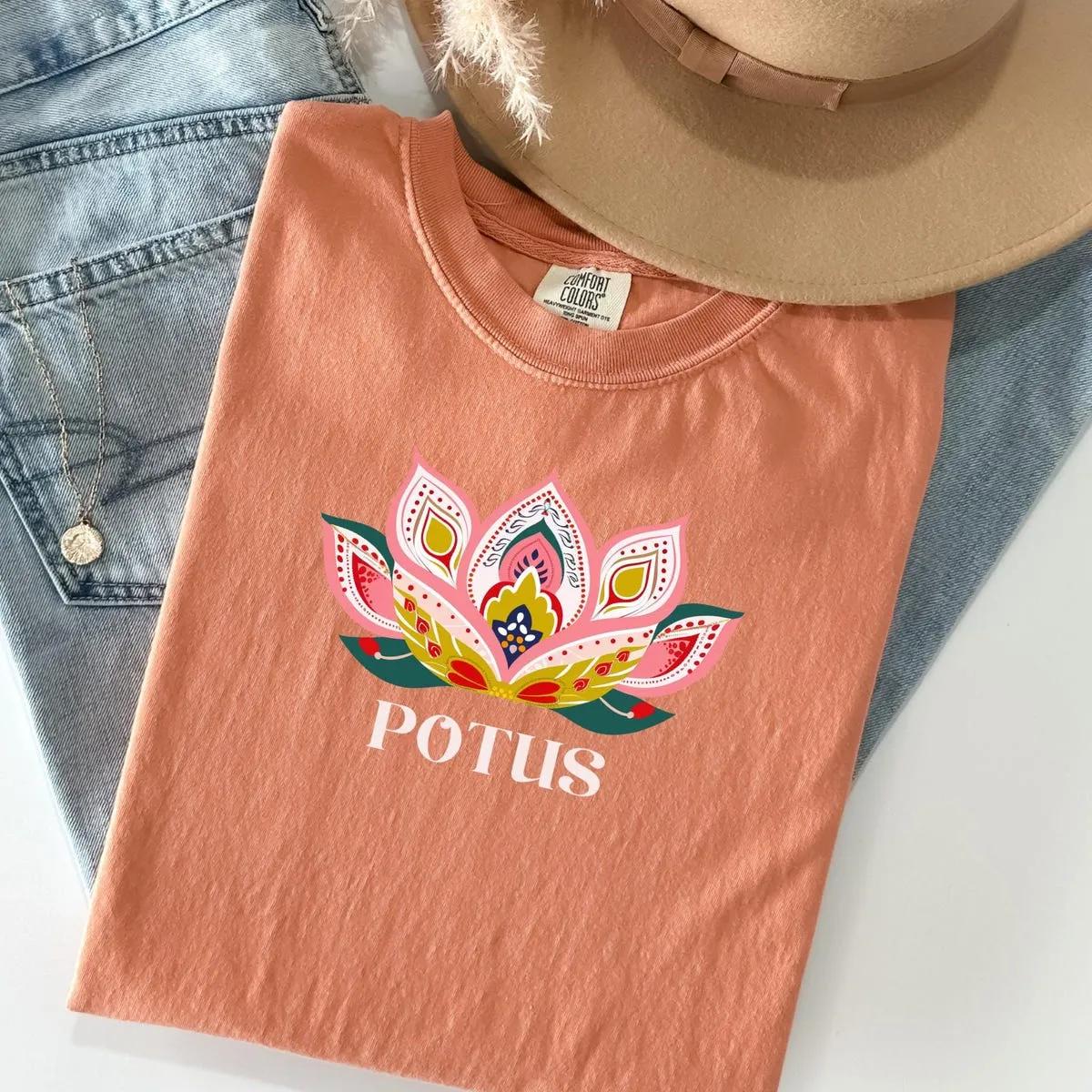 Lotus for POTUS Shirt Kamala Harris 2024 Tee 2