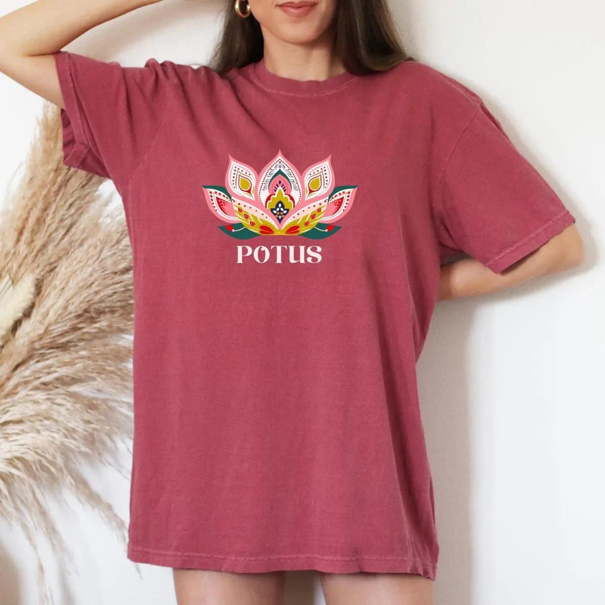 Lotus for POTUS Shirt Kamala Harris 2024 Tee 3