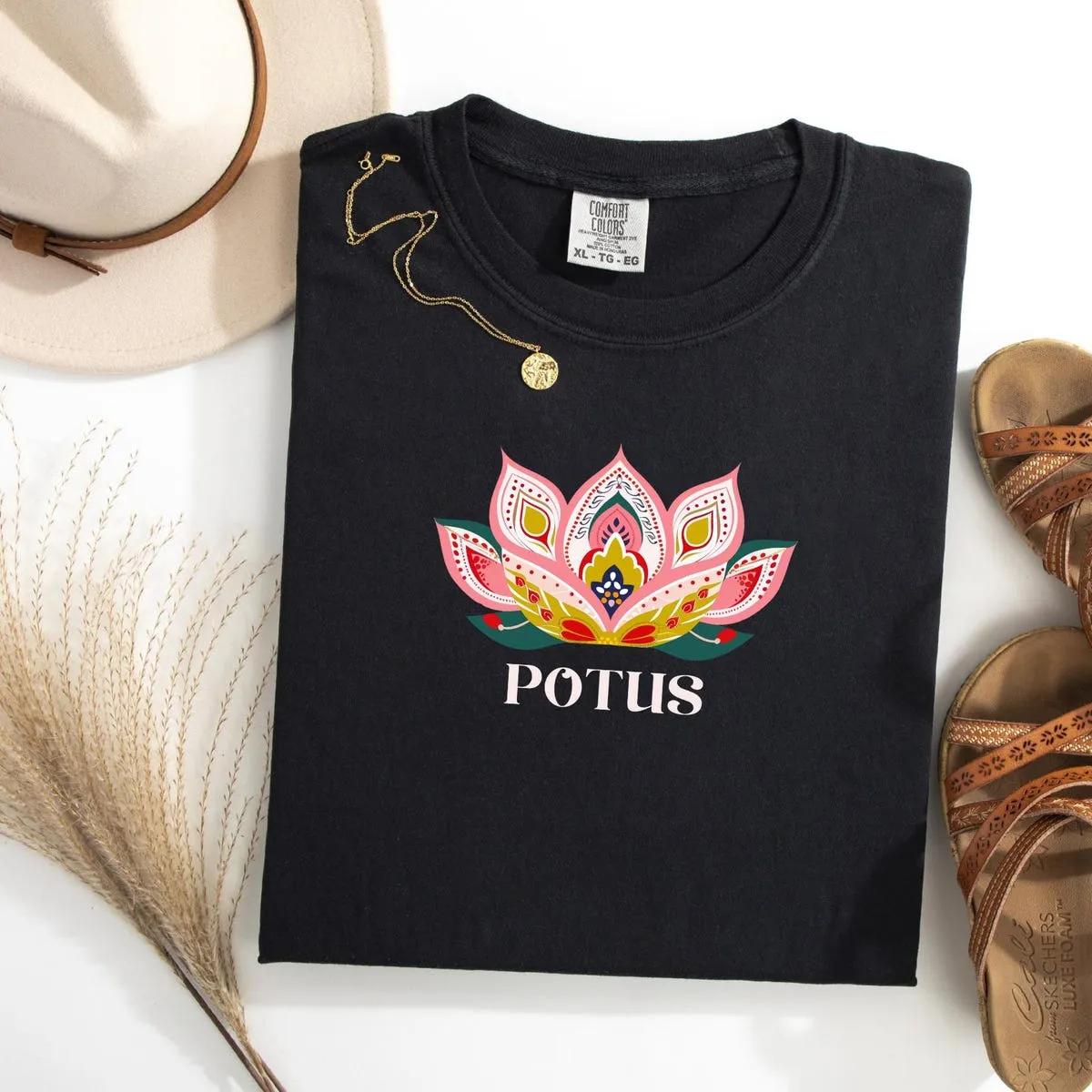 Lotus for POTUS Shirt Kamala Harris 2024 Tee 4