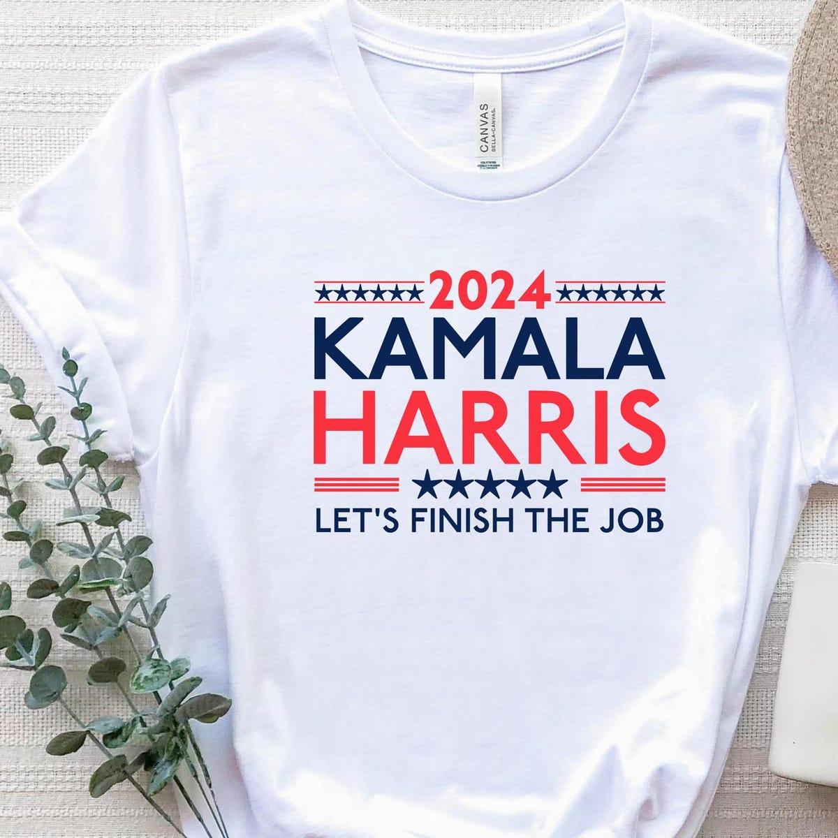 Madam President Shirt Kamala Harris Lets Finish The Job Tee 2