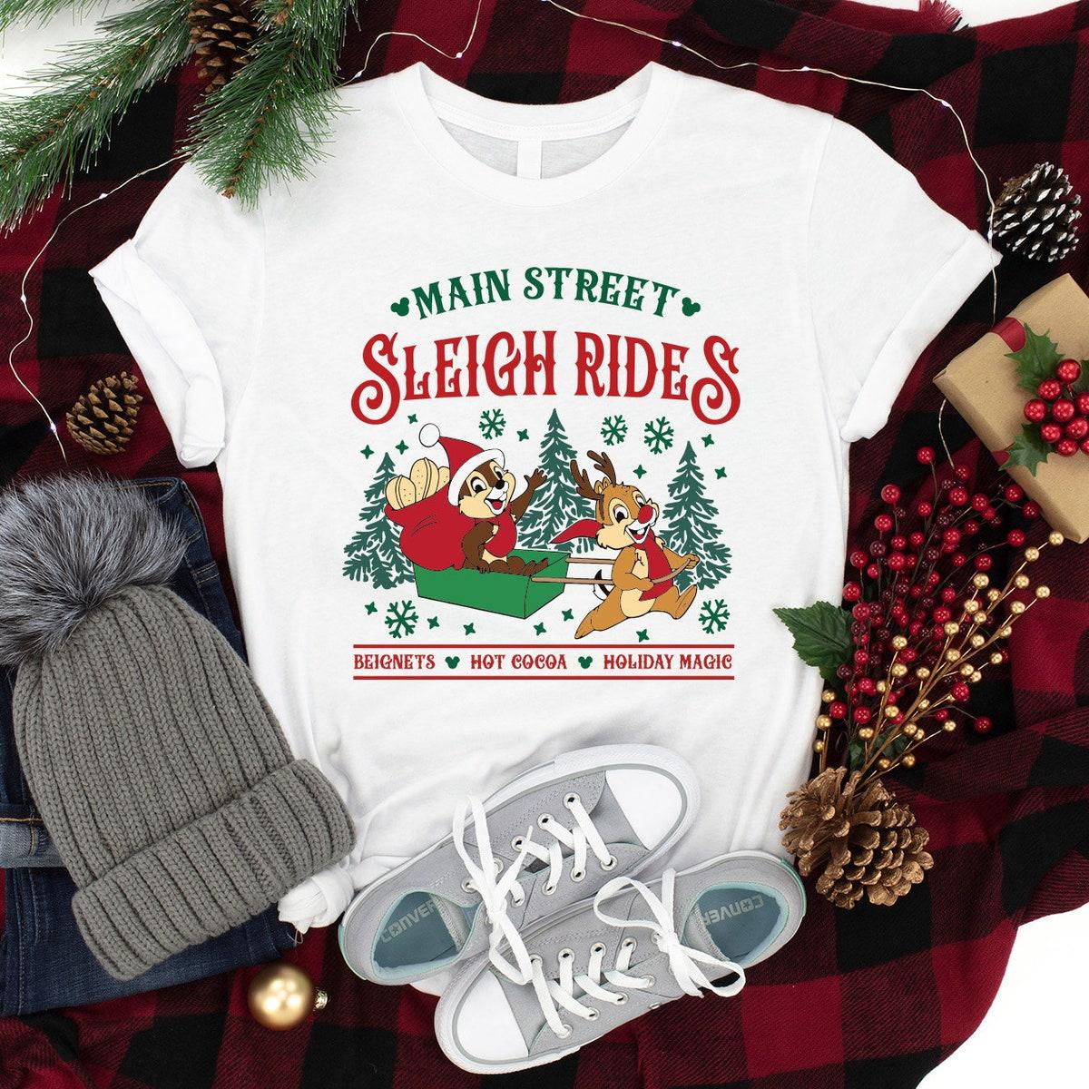 Main Street Sleigh Rides Christmas Shirt 2