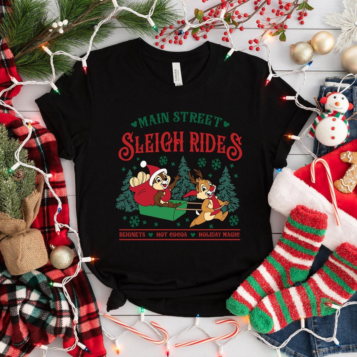 Main Street Sleigh Rides Christmas Shirt 3