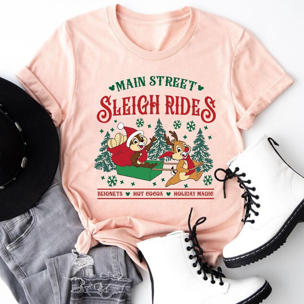 Main Street Sleigh Rides Christmas Shirt 4