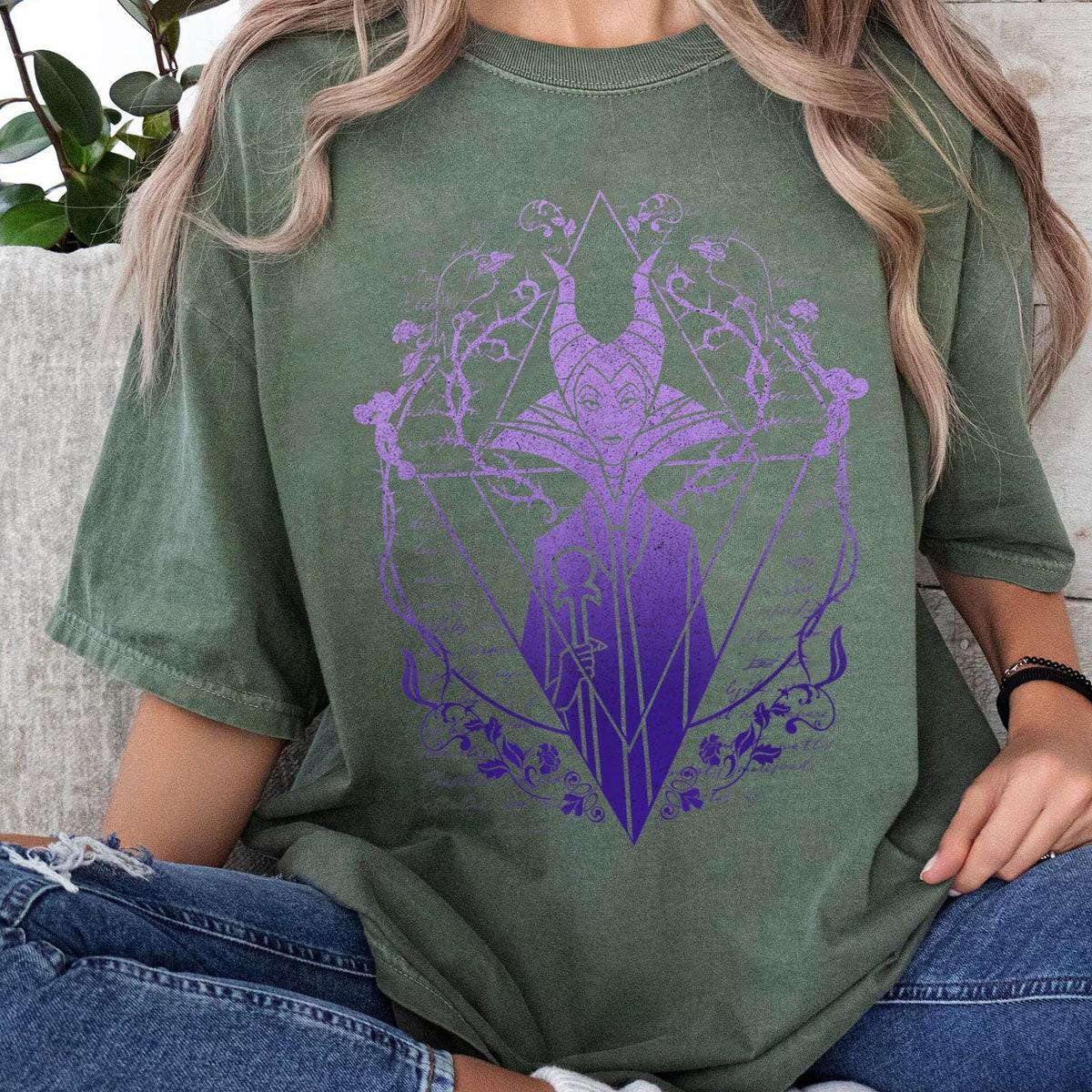 Maleficent Fade Triangle Sleeping Beauty Villains Disney Shirt 2