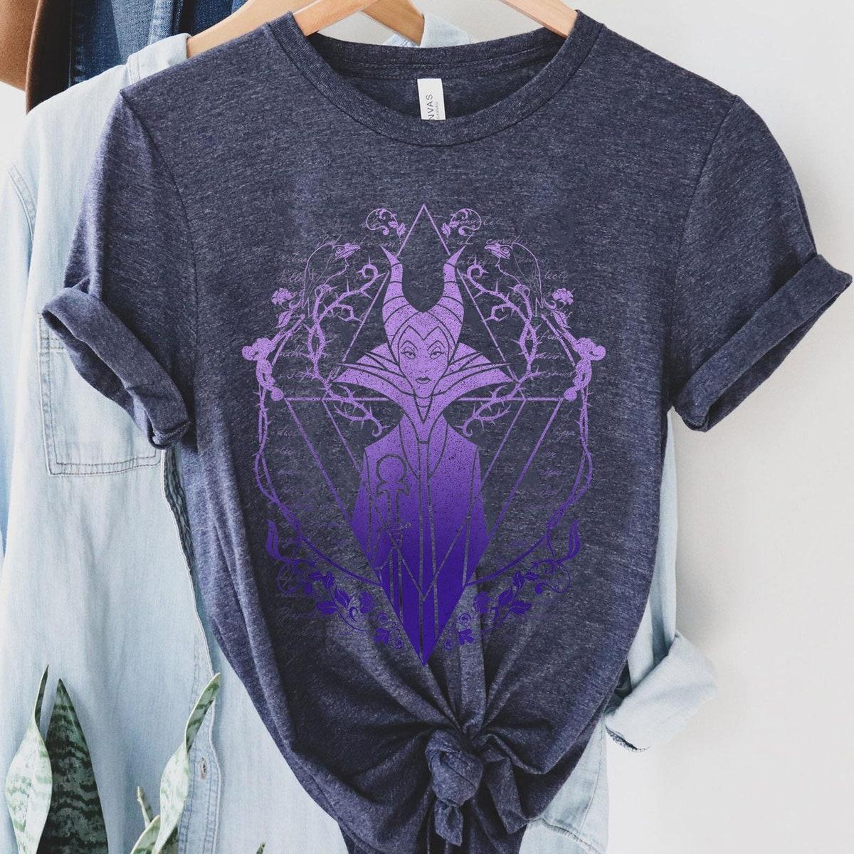 Maleficent Fade Triangle Sleeping Beauty Villains Disney Shirt 4