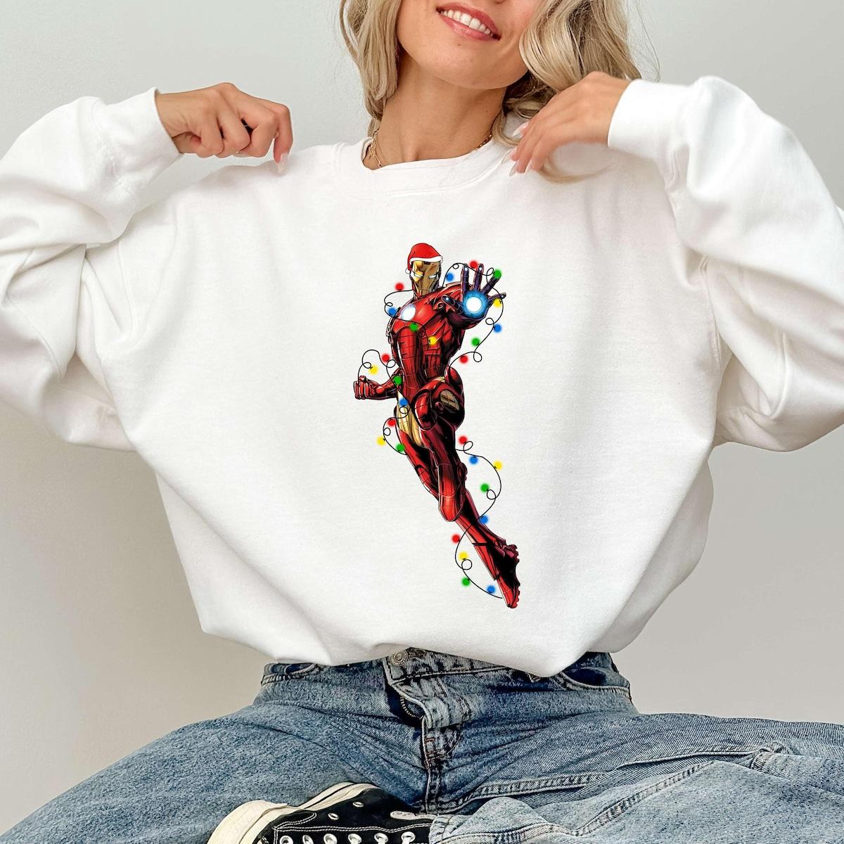 Marvel Iron Man Christmas Lights Shirt 3