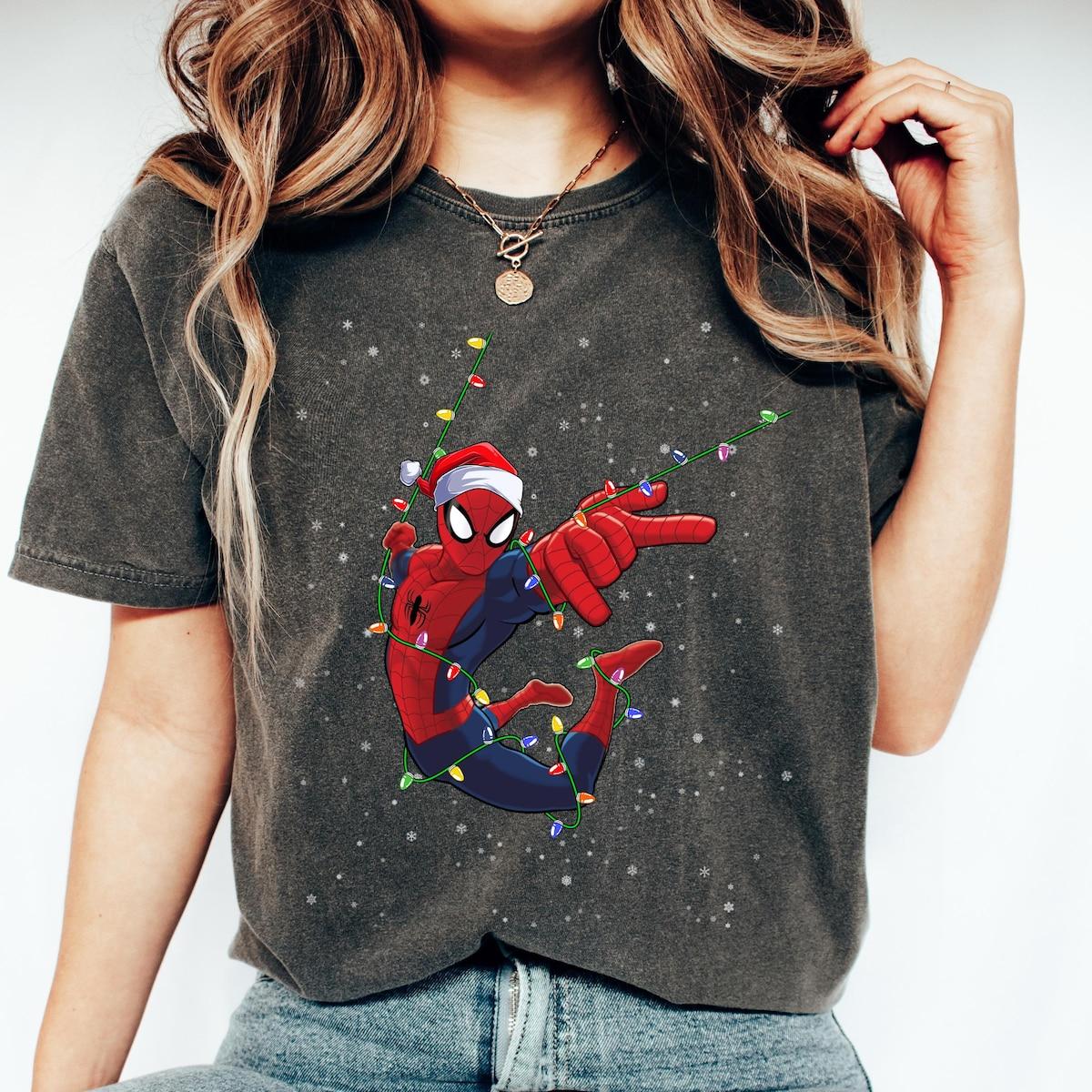 Marvel Spider man Christmas Lights Shirt 2