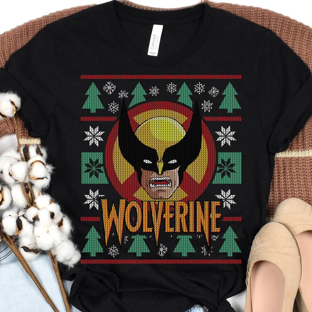 Marvel X men Wolverine Holiday Ugly Shirt 1