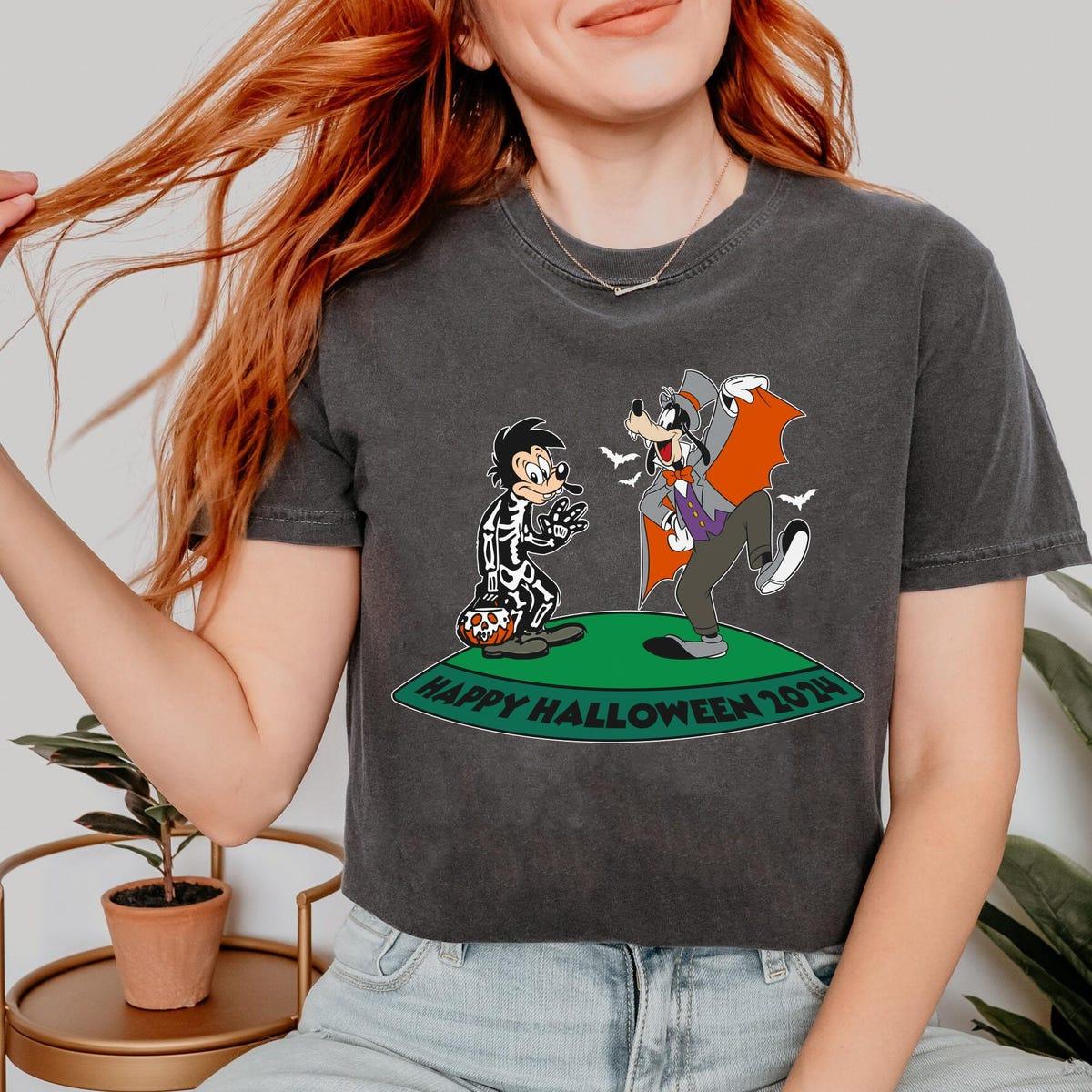 Max Goof And Goofy Dracula Halloween Costume Shirt 1