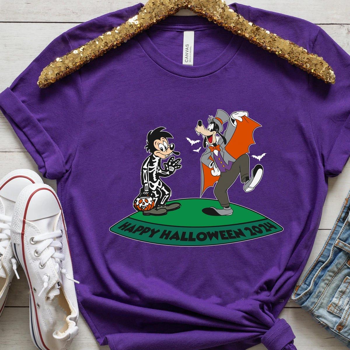 Max Goof And Goofy Dracula Halloween Costume Shirt 5