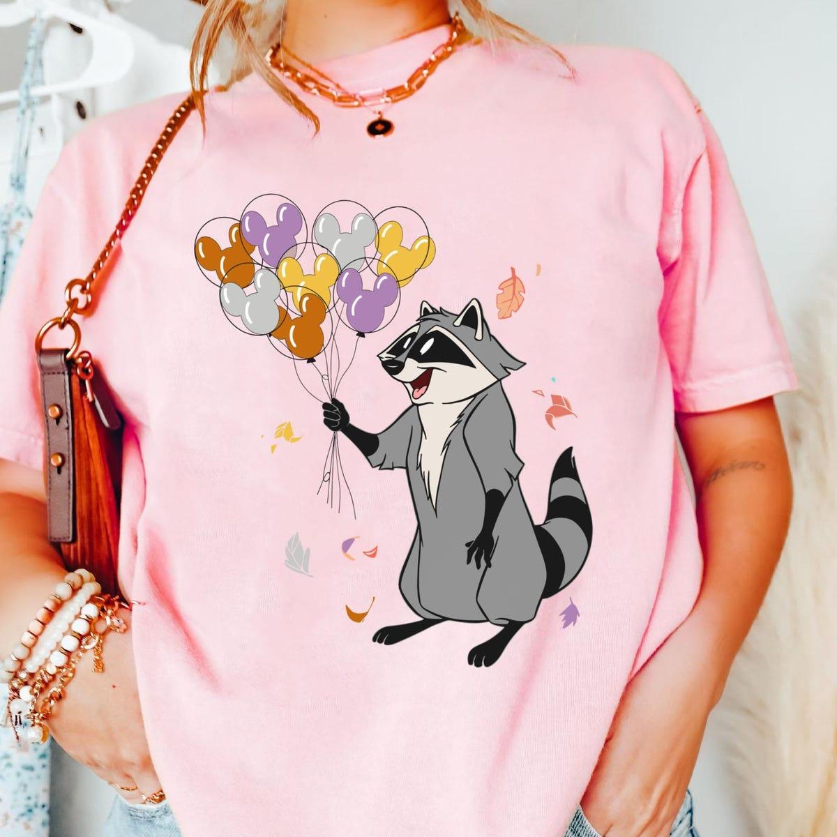 Meeko Raccoon With Mickey Balloon Disney Pocahontas Shirt 5