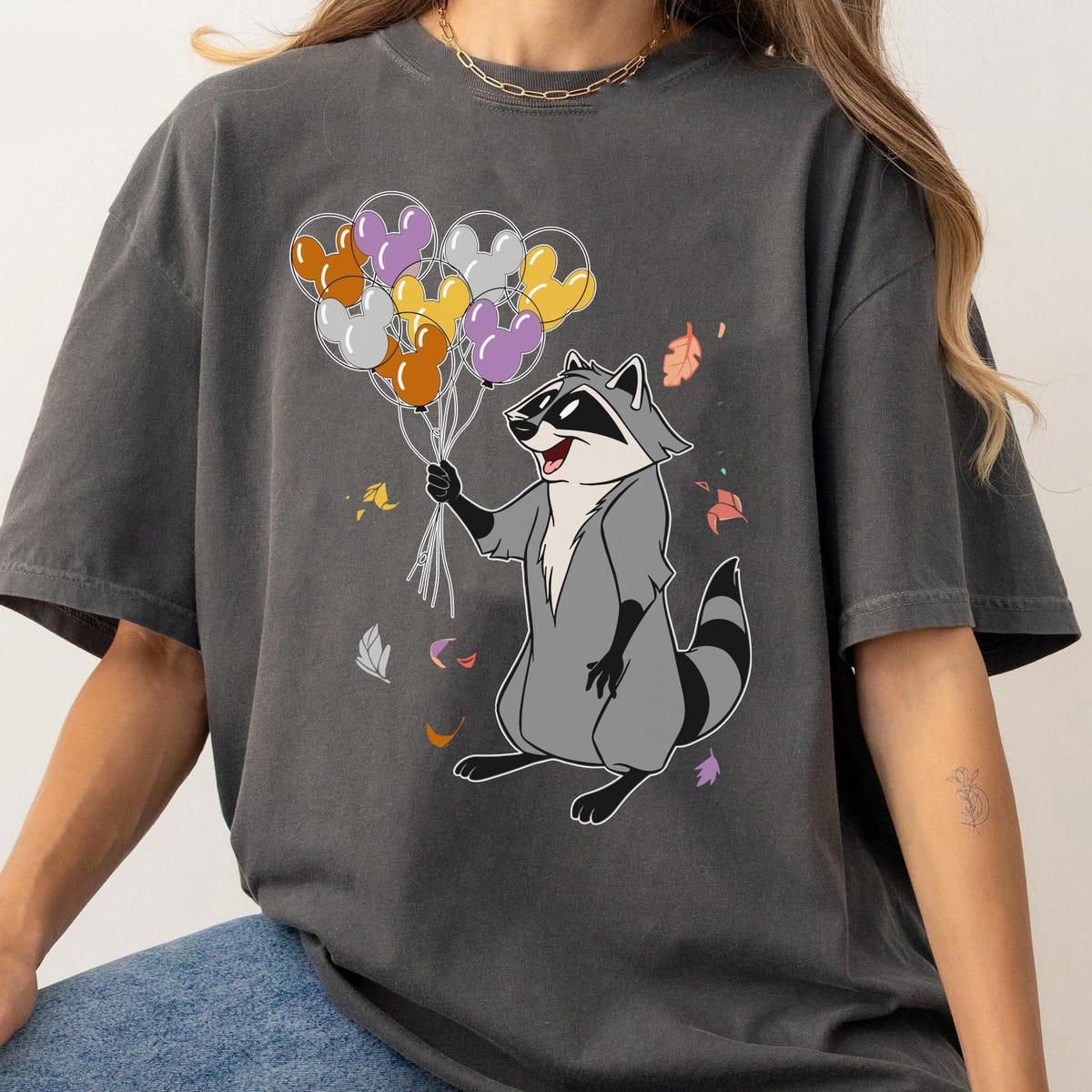 Meeko Raccoon With Mickey Balloon Disney Pocahontas Shirt 6