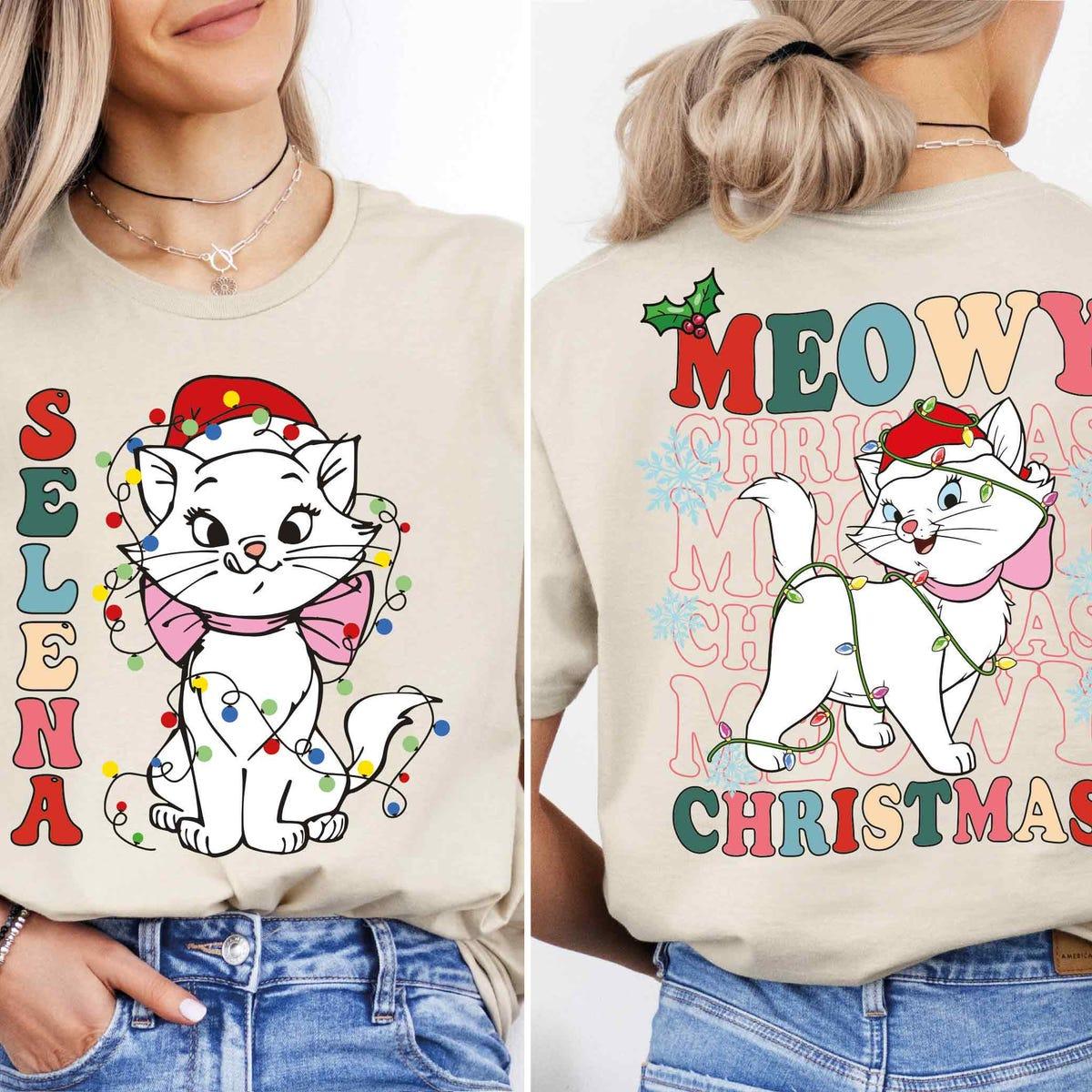 Meowy Christmas Aristocats Marie X mas Shirt 3