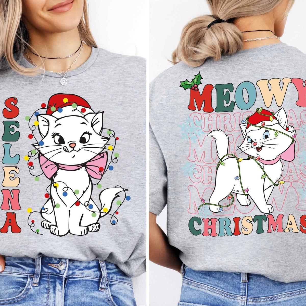 Meowy Christmas Aristocats Marie X mas Shirt 4