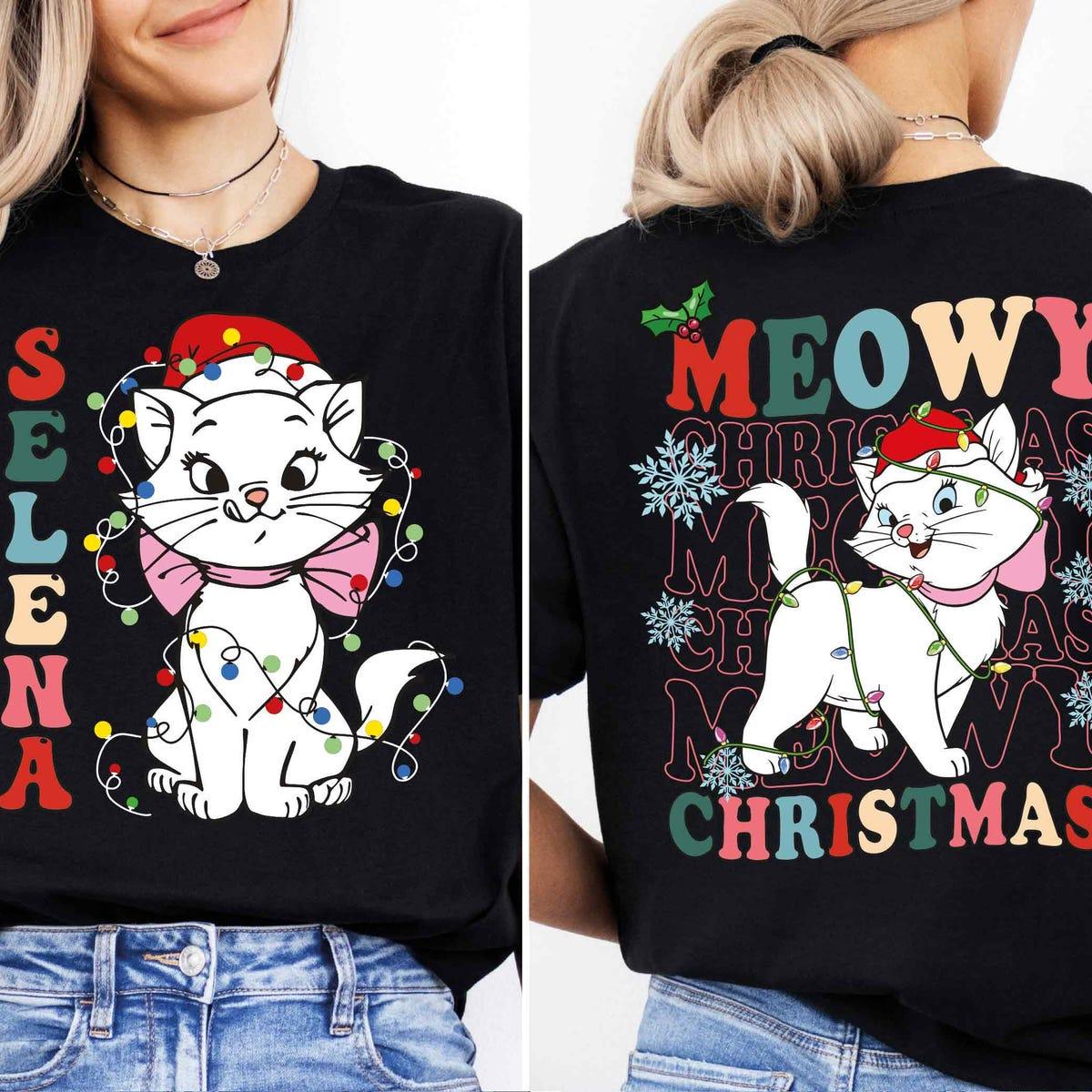 Meowy Christmas Aristocats Marie X mas Shirt 5