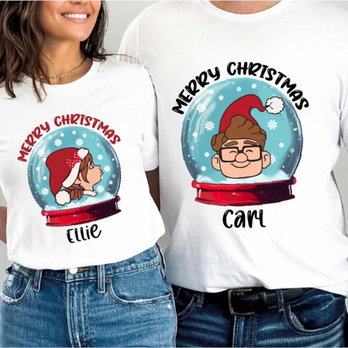 Merry Christmas Carl Ellie Couples Matching Shirt 3