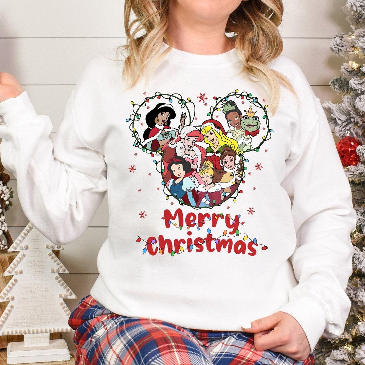 Merry Christmas Disney Princesses Shirt 1